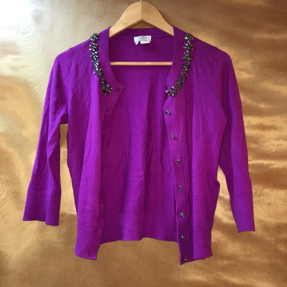 Kate Spade ♠️ Embellished collar Cardigan - Picture 3 of 11